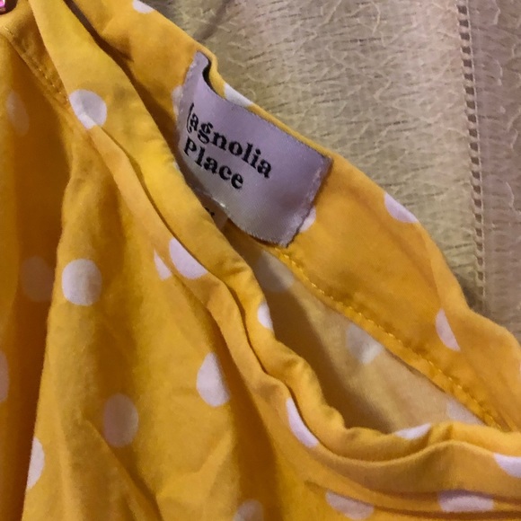 Unique Vintage Yellow Polka Dotted Skirt - Picture 2 of 6